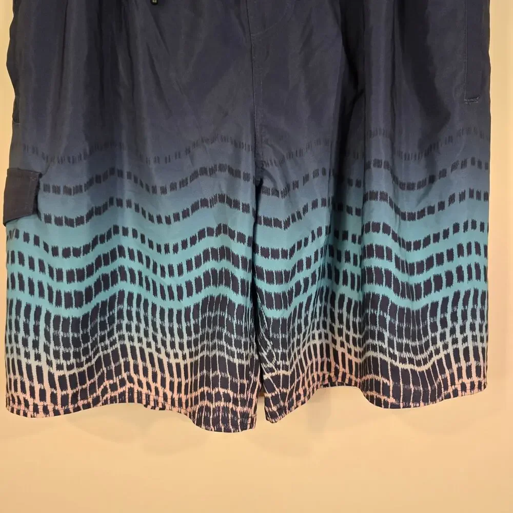 Men's U.S. Apparel Multicolor Mesh Lined Swim Trunks | Size XL